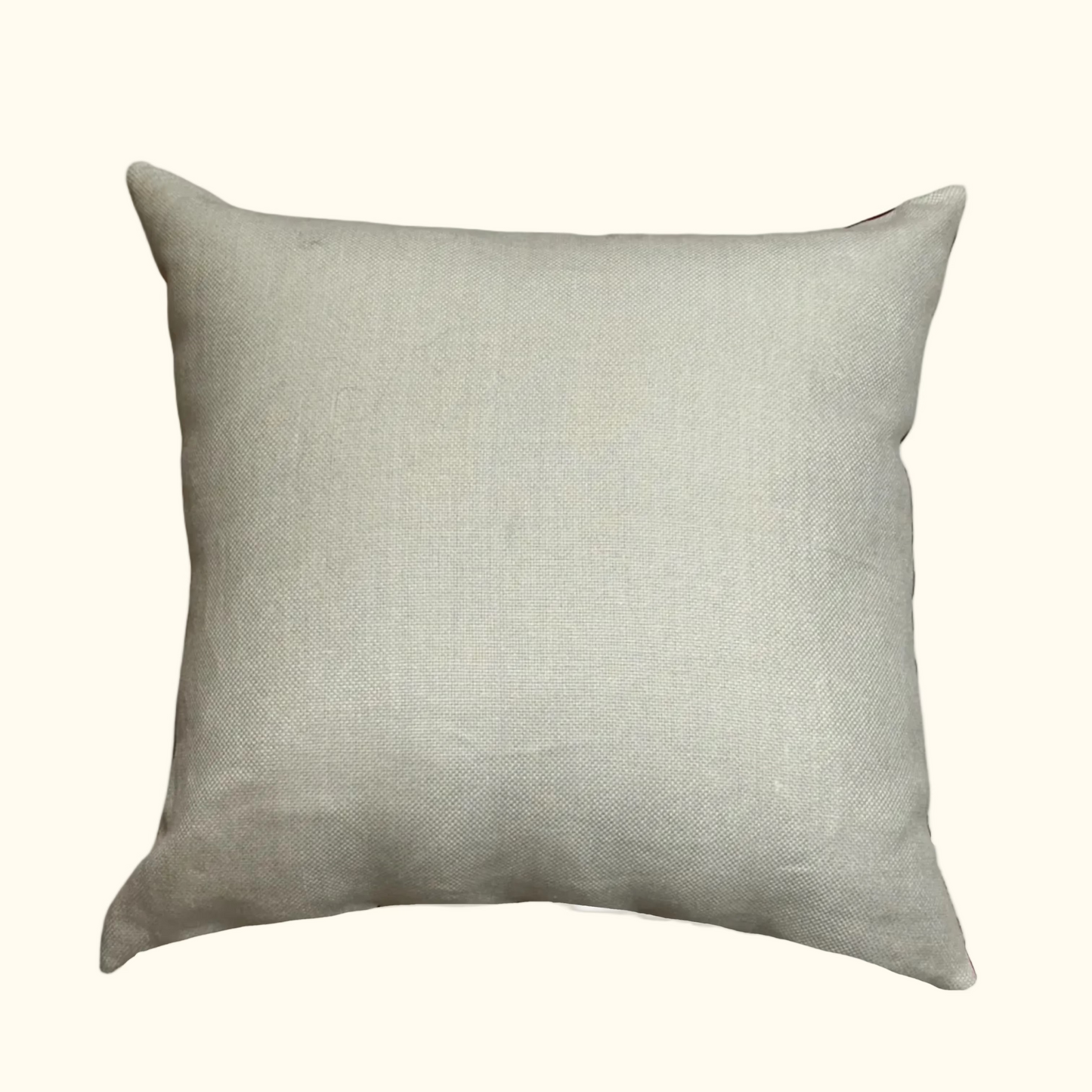 Vintage Block Print Pillow - 22" x 22" - India - 495a