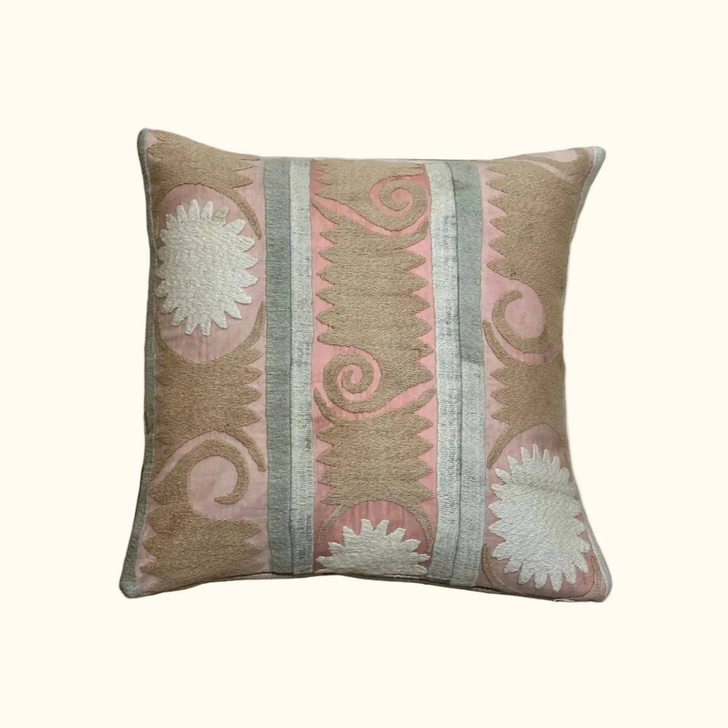 Vintage Suzani Pillow - 16" x 16" - Turkey - 520