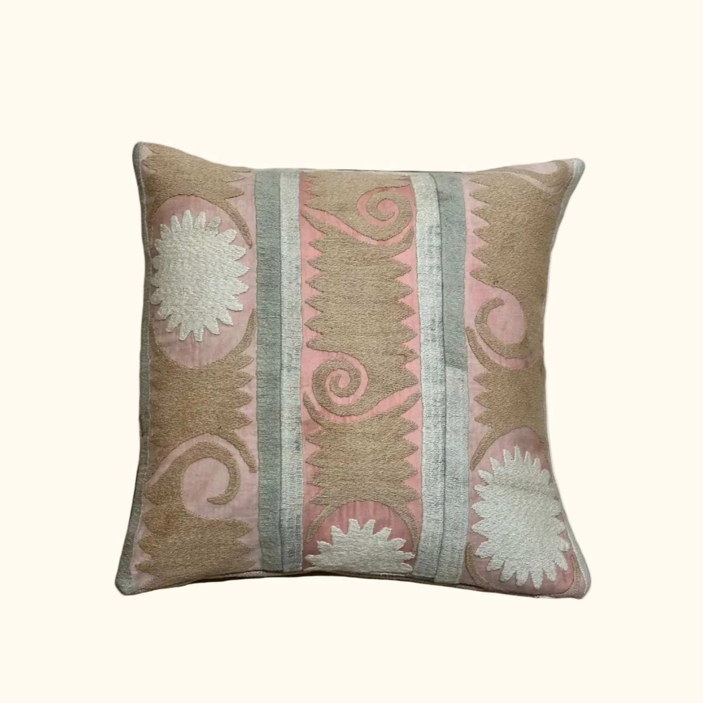 Vintage Suzani Pillow - 16" x 16" - Turkey - 522