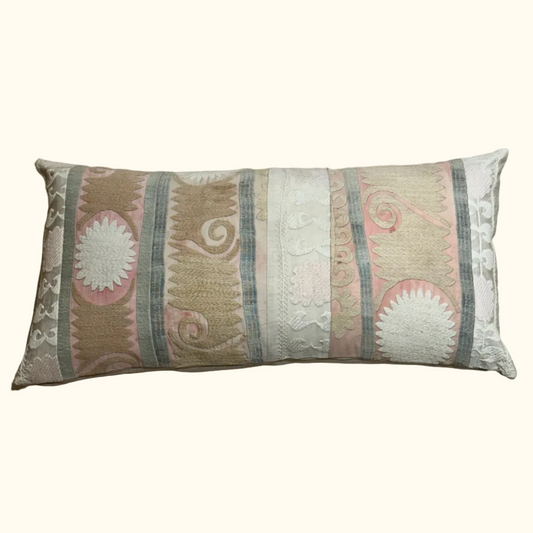 Vintage Suzani Pillow - 16" x 32" - Turkey - 521