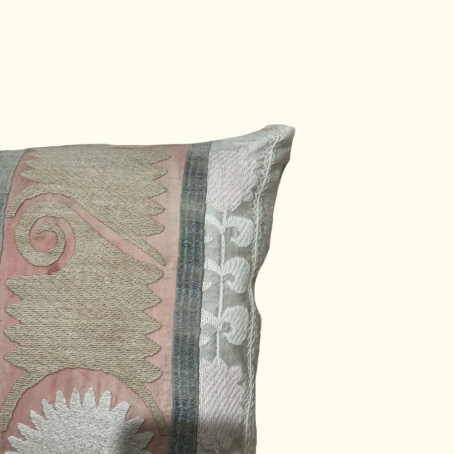 Vintage Suzani Pillow - 16" x 32" - Turkey - 521
