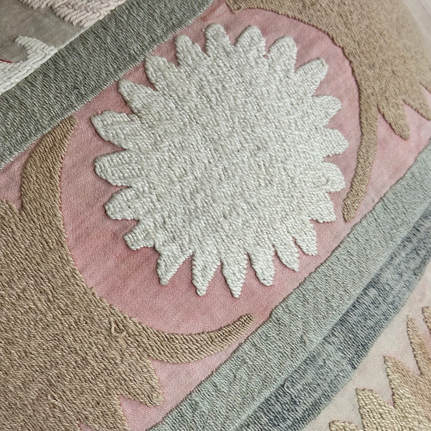 Vintage Suzani Pillow - 16" x 32" - Turkey - 521