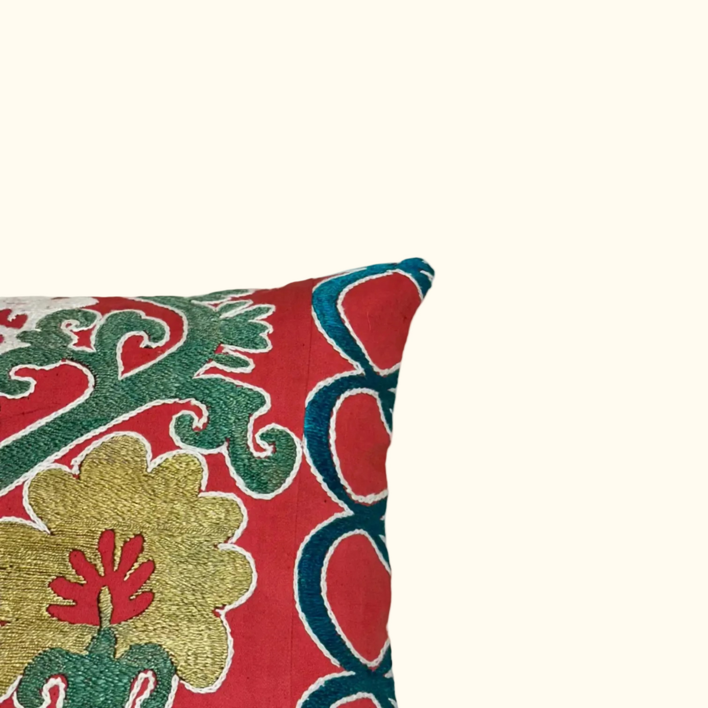 Vintage Suzani Pillow - 16" x 16" - Turkey - 529