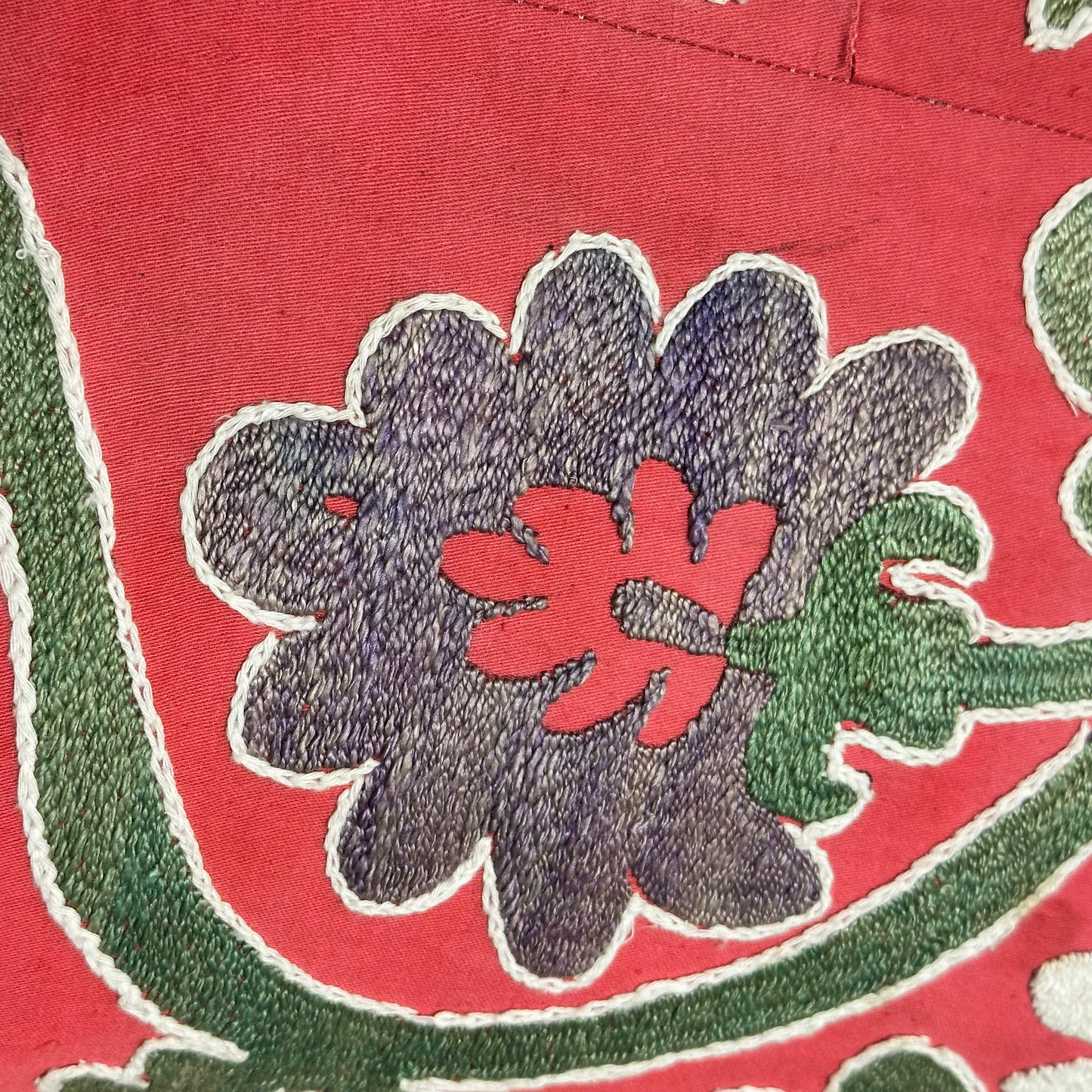 Vintage Suzani Pillow - 16" x 16" - Turkey - 530