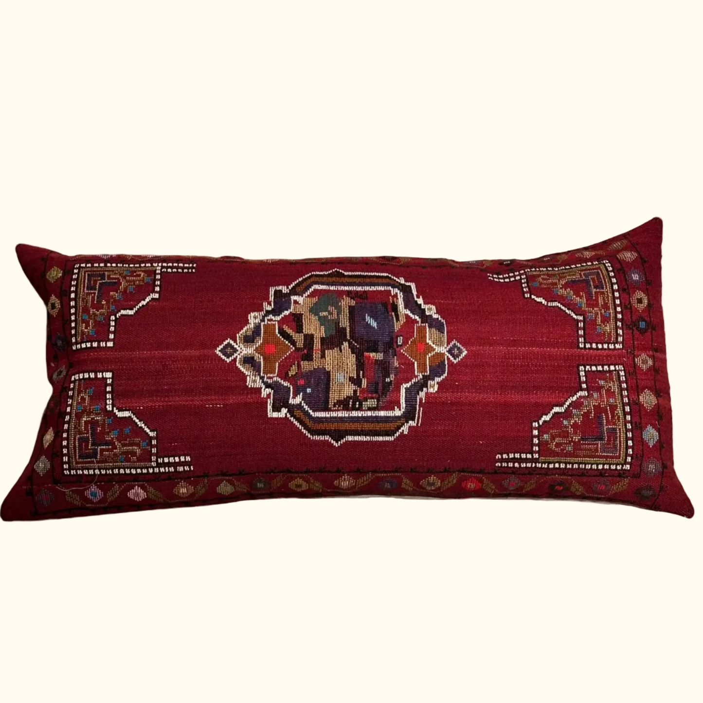 Vintage Woven Wool with Embroidery - 18" x 39" - Turkey - 532