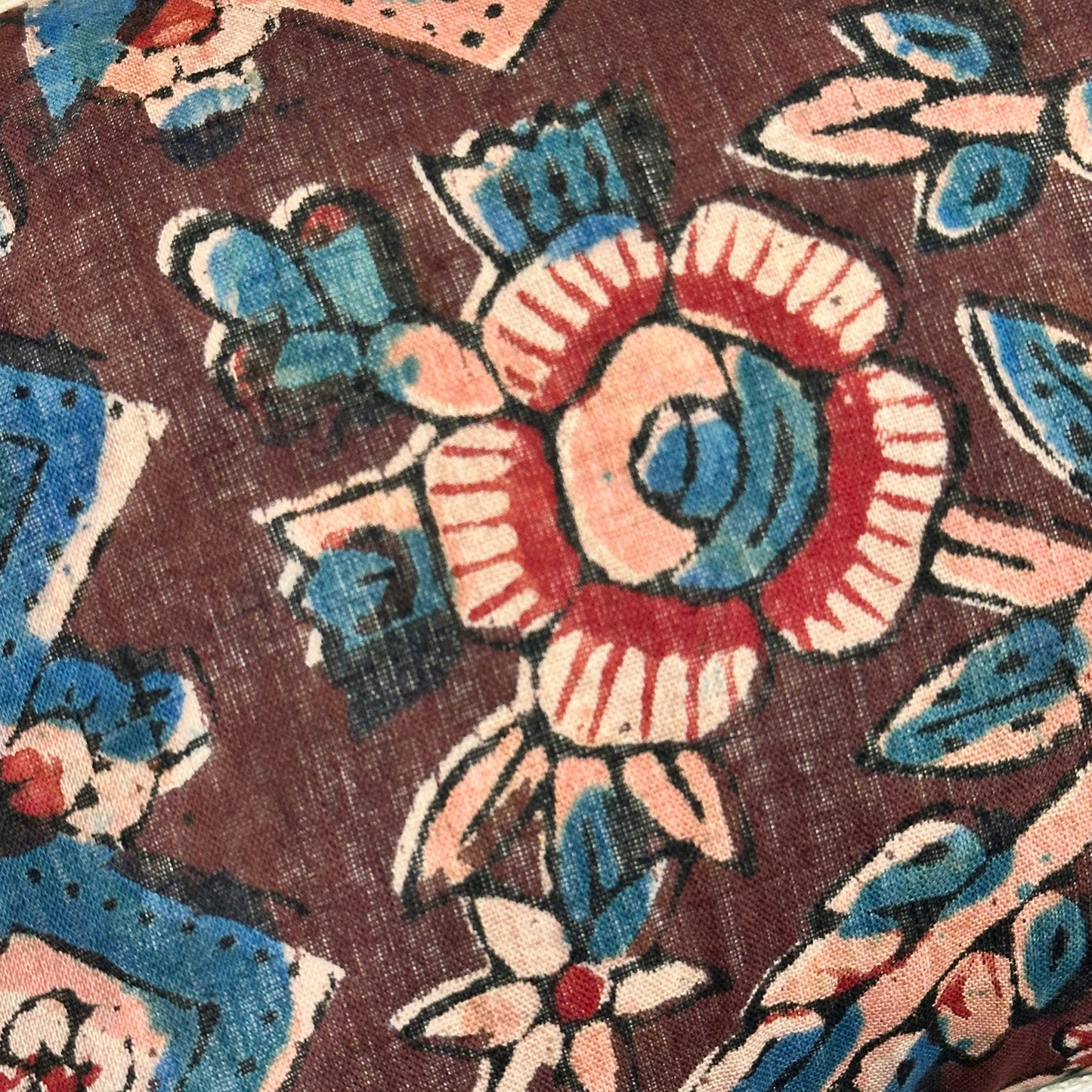 Vintage Block Print Pillow - 11" x 17" - 533d