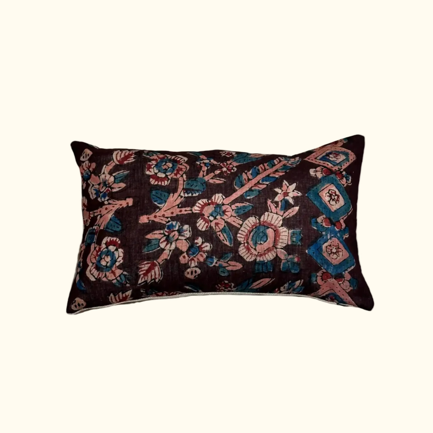 Vintage Block Print Pillow - 11" x 17" - 533c