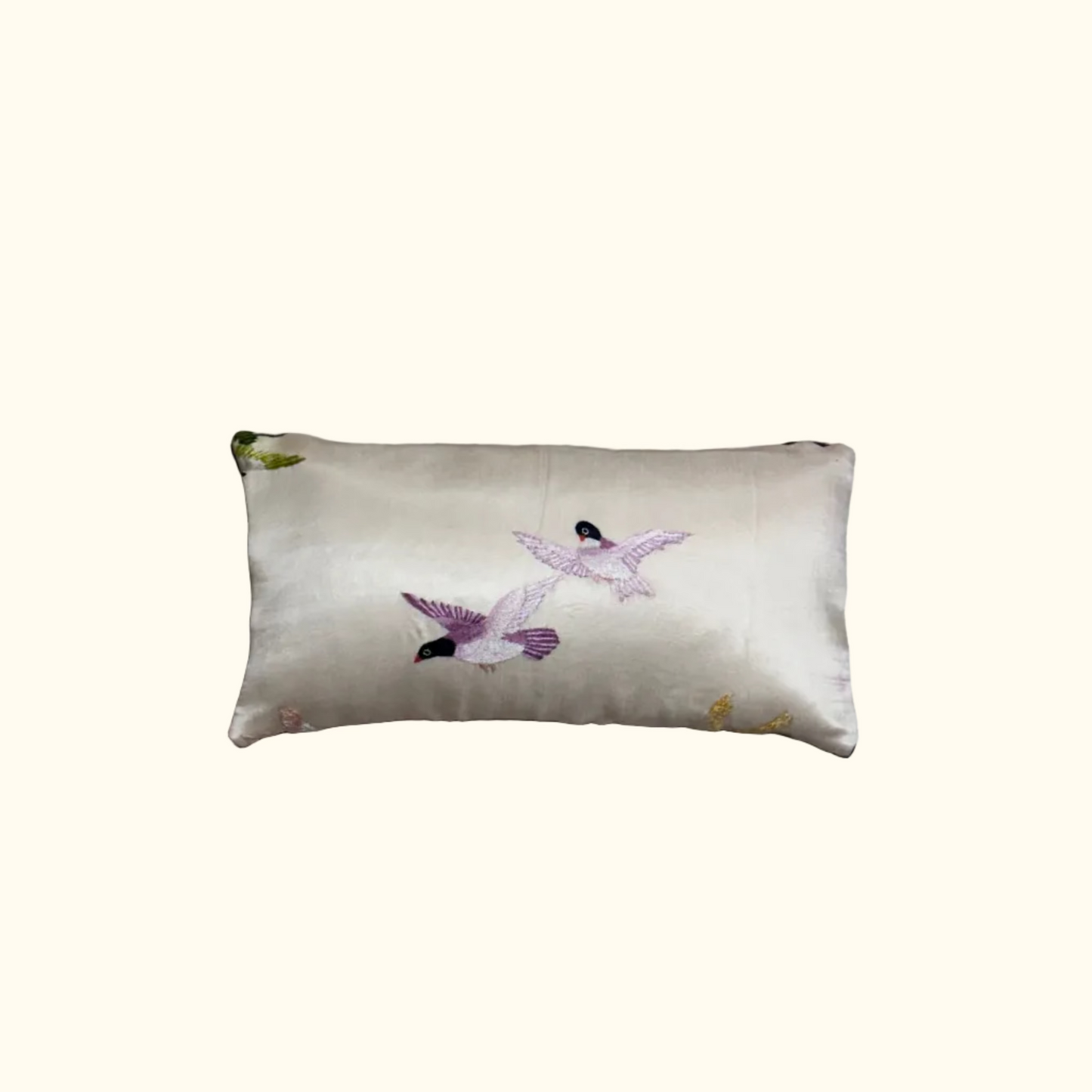 Antique Silk on Silk Embroidery - 6" x 12" -  China - 484f