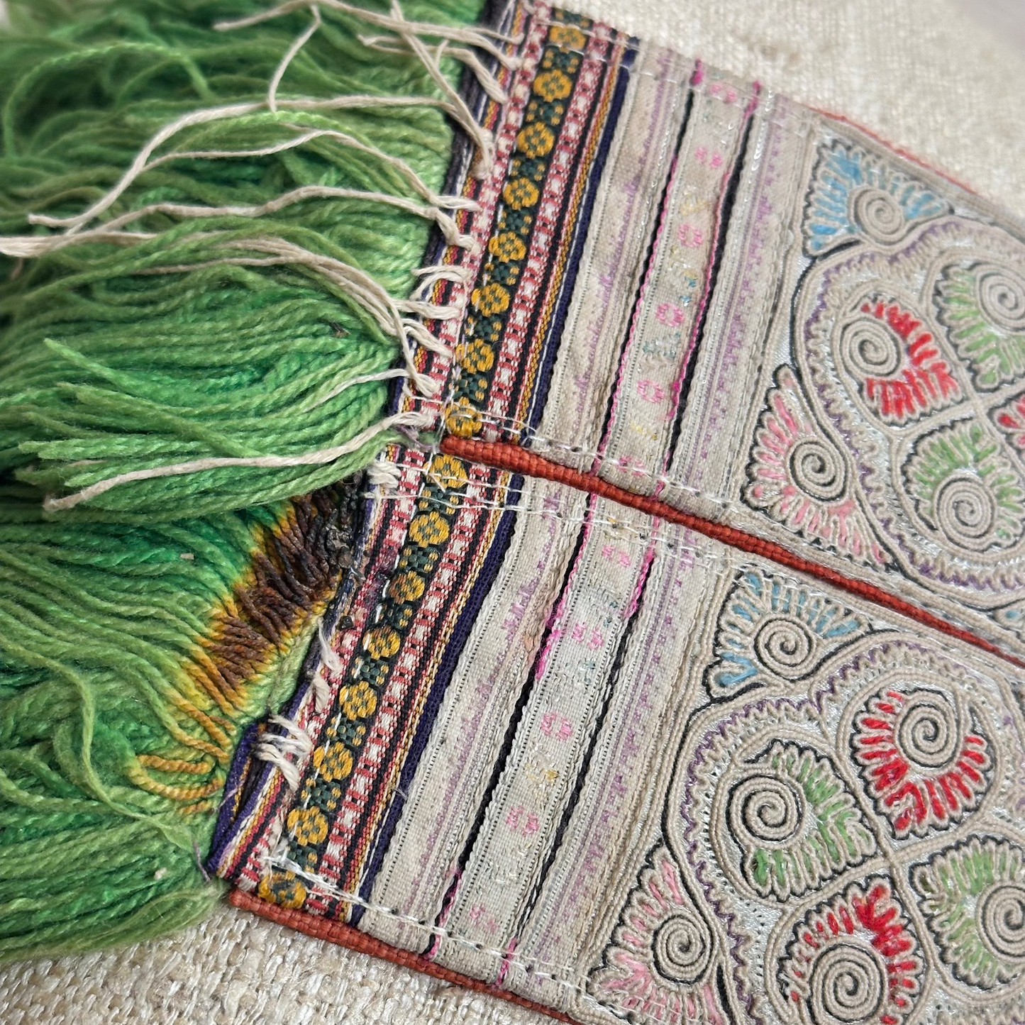 Hmong Adornment Pillow - 11" x 17" - Thailand - 507
