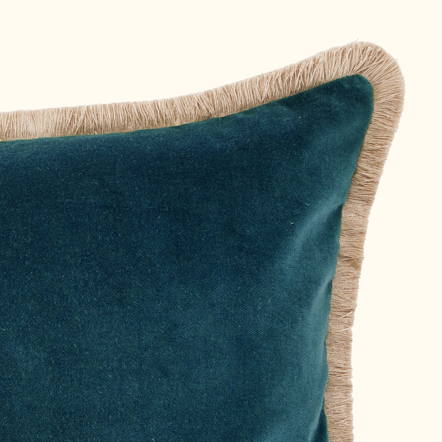 Dragonfly Cotton Velvet with Fringe Pillow - 24" x 24" - USA