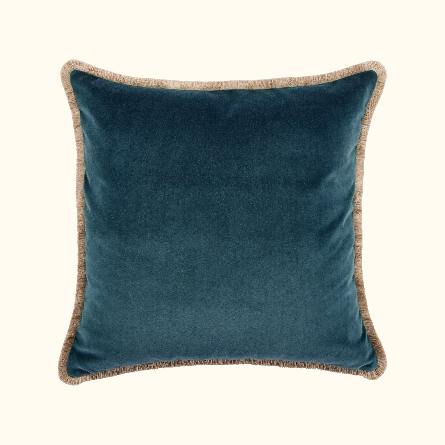 Dragonfly Cotton Velvet with Fringe Pillow - 24" x 24" - USA