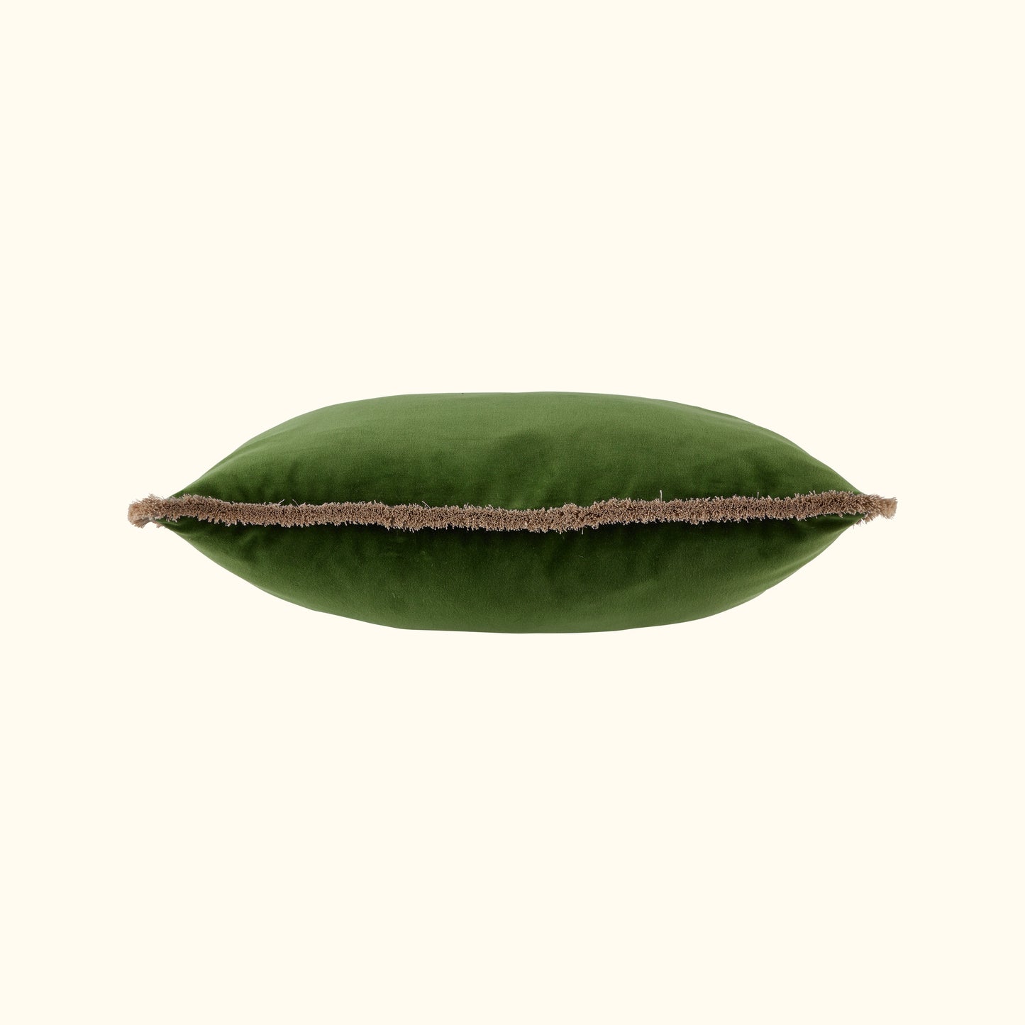 Leaf Cotton Velvet with Fringe Pillow - 24" x 24" - USA