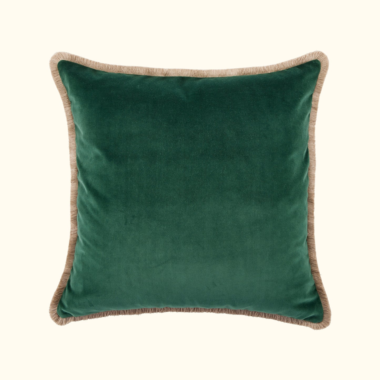 Ivy Cotton Velvet with Fringe Pillow - 24" x 24" - USA