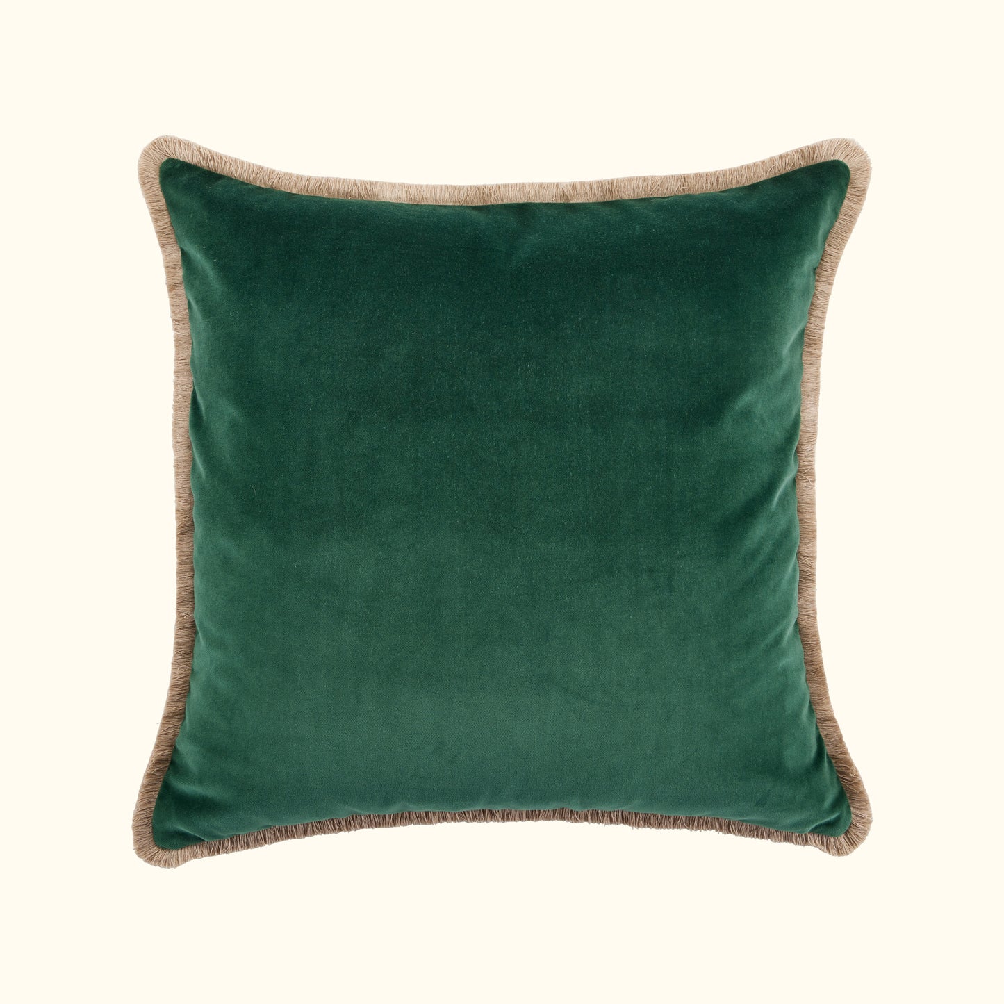 Ivy Cotton Velvet with Fringe Pillow - 24" x 24" - USA