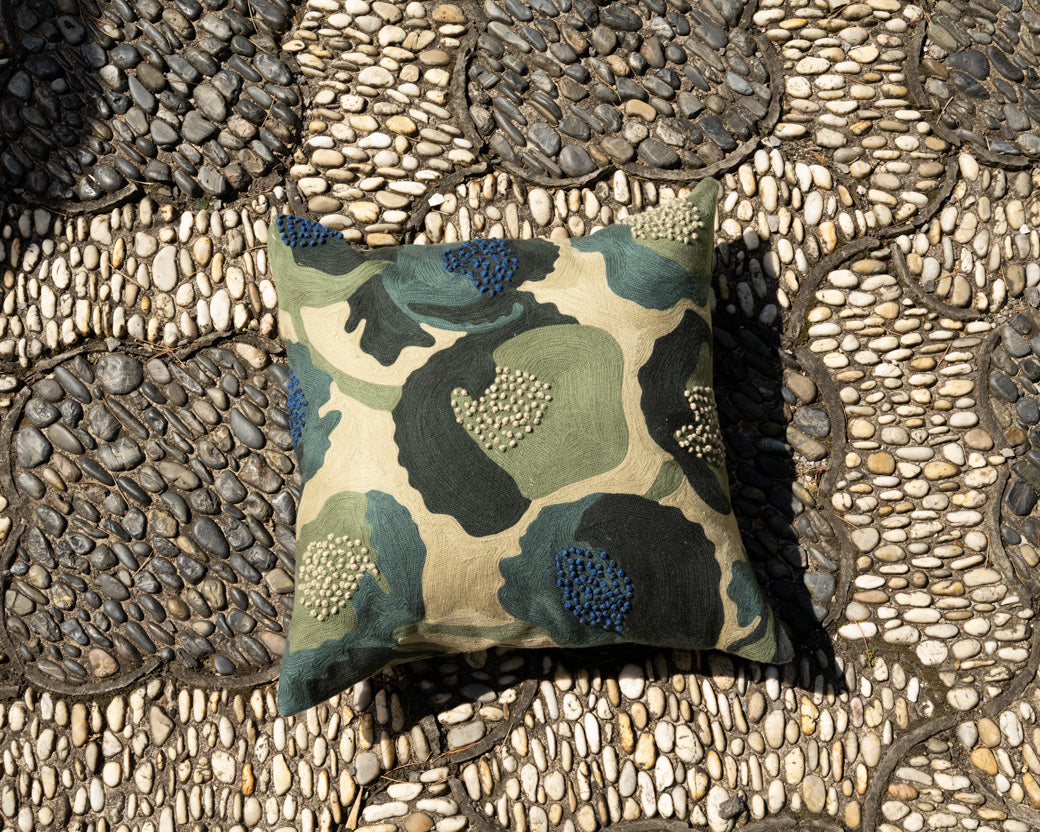 Bleu Botany-22x22-Pillow