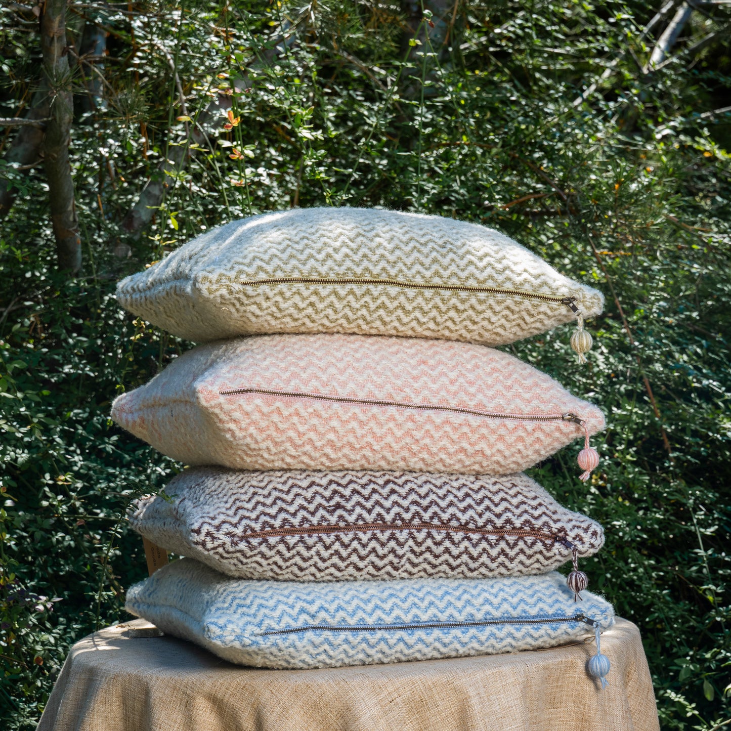 Chevron—22x22—Sage Pillow