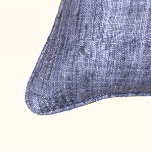Chambray Blue Wild Silk with Piping Pillow - 20" x 20" - India - S108A